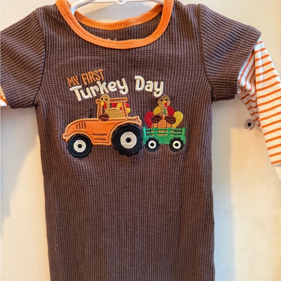 My First Turkey Day Romper - Picture 3 of 8